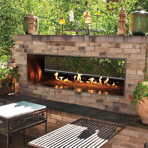 gas fire for outside wall